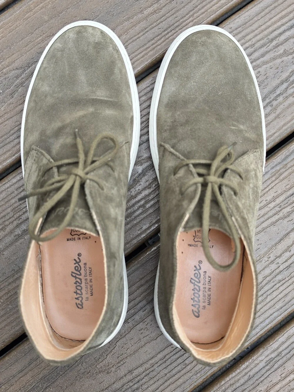 Astorflex Evoflex Olive Green Suede Chukka Sneaker Boots EU 43 / US 9.5-10
